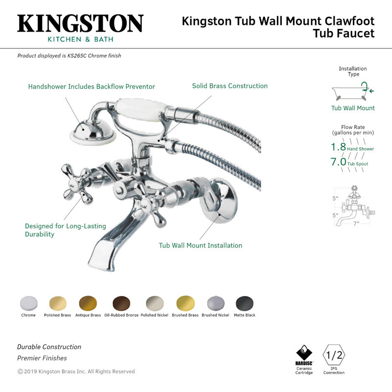 Kingston Faucet Parts Diagram - Kingston Brass Chrome Roman Tub Faucet